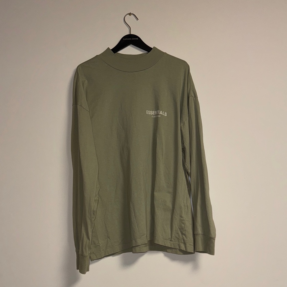 Essentials Sage Long Sleeve Men's Shirt